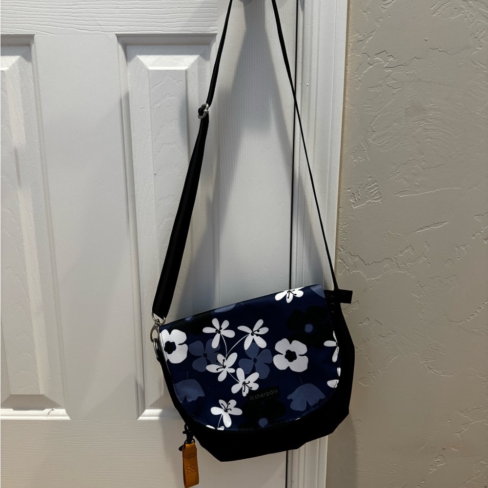 Floral Navy Crossbody Bag